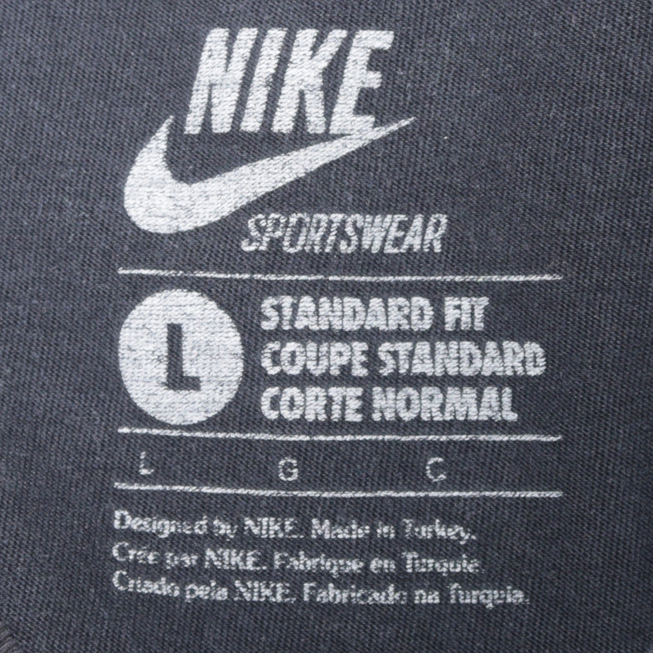 Nike Men's Black Graphic Print T-Shirt Size L Regular Fit