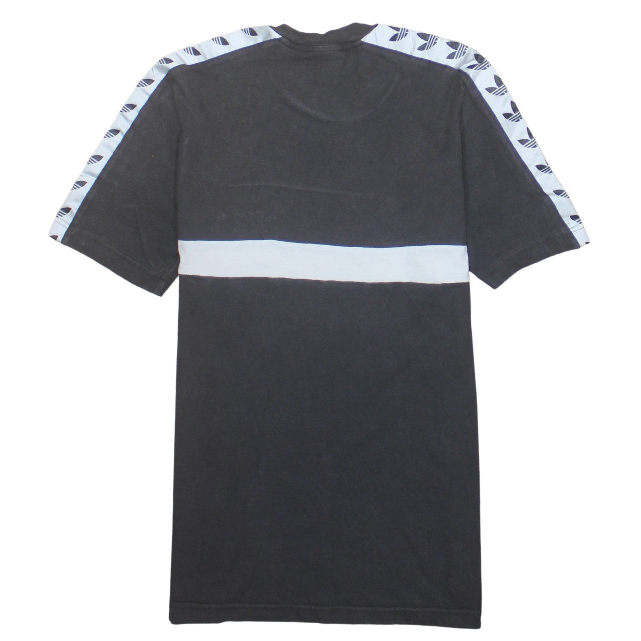 Adidas Men's Black Crew Neck Short Sleeve Stripe T-Shirt Size S