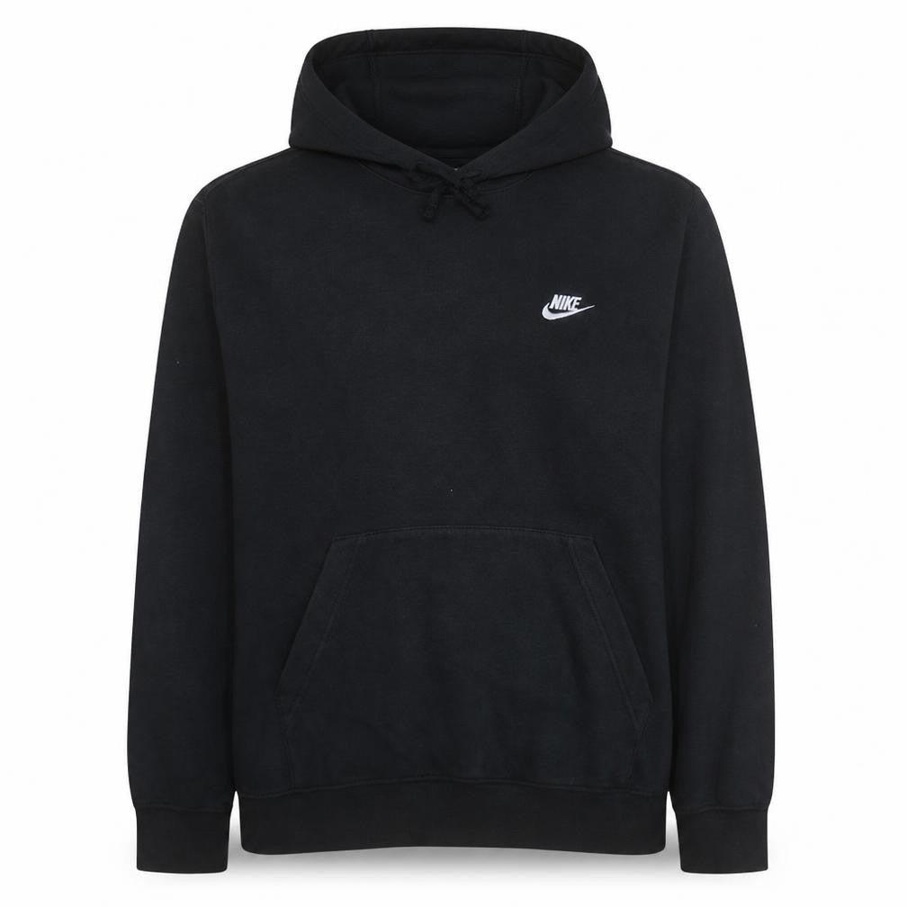 Nike Men’s Black Pullover Fleece Hoodie M Regular Fit Logo Design