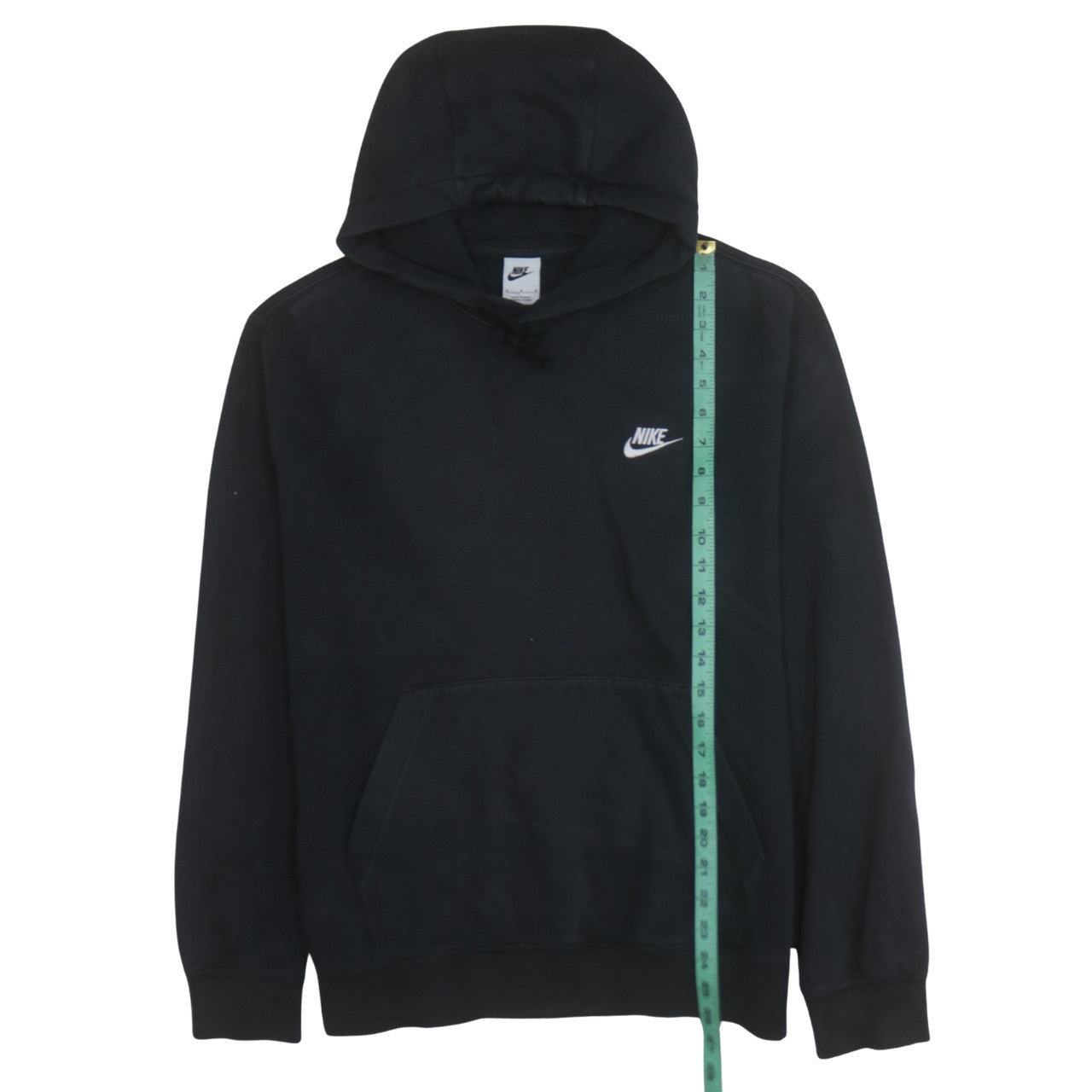 Nike Men’s Black Pullover Fleece Hoodie M Regular Fit Logo Design