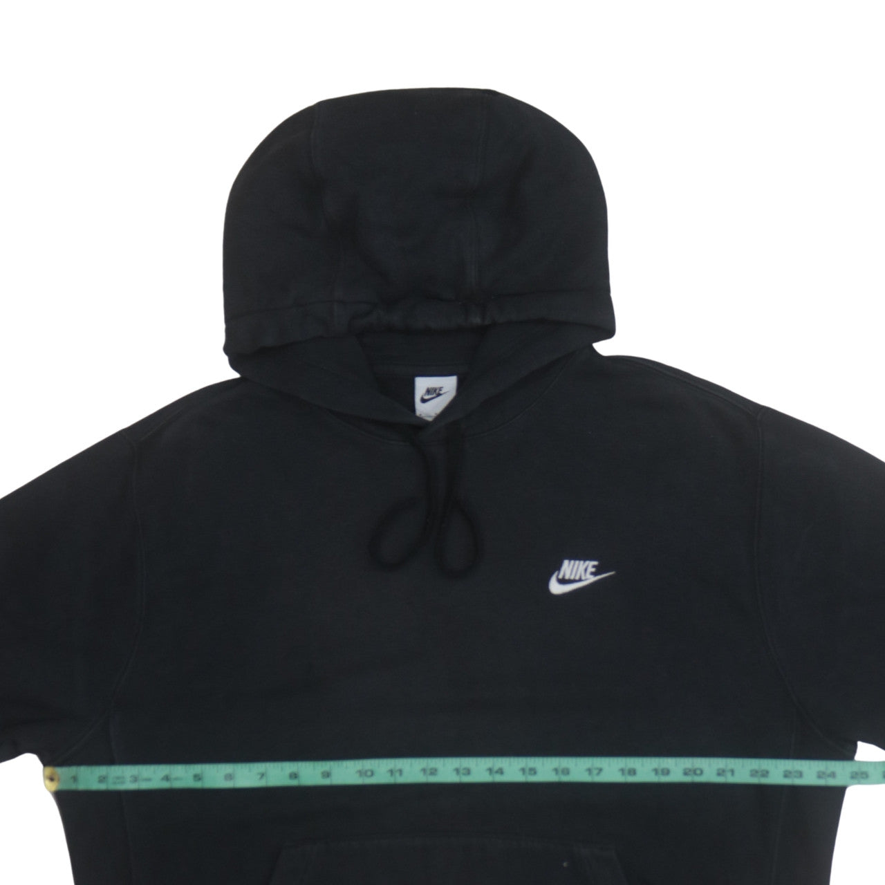 Nike Men’s Black Pullover Fleece Hoodie M Regular Fit Logo Design