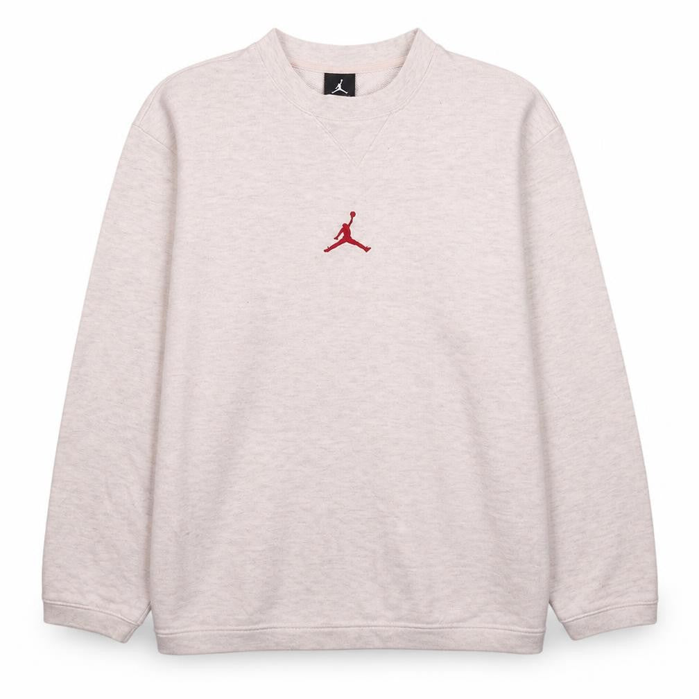 Front view of Jordan Men's Beige Crew Neck Pullover Sweatshirt, size L