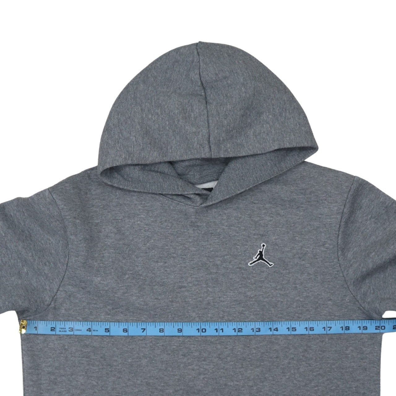 Jordan Boys Grey Pullover Hoodie Long Sleeve Athletic Sweatshirt Size M