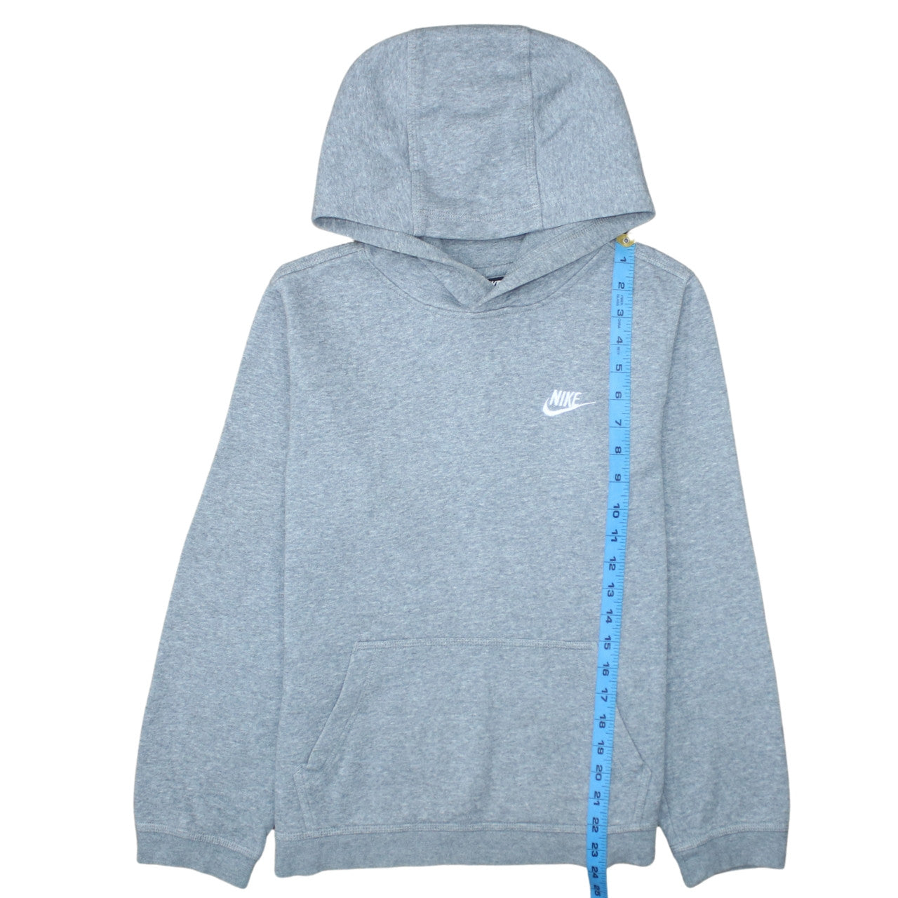 Nike Boys Grey XL Pullover Hoodie - Standard Fit Fleece Sweatshirt