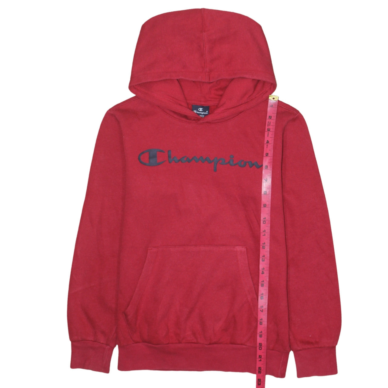 Champion Boys Red Pullover Hoodie Size Large 11-12 Years Logo Design