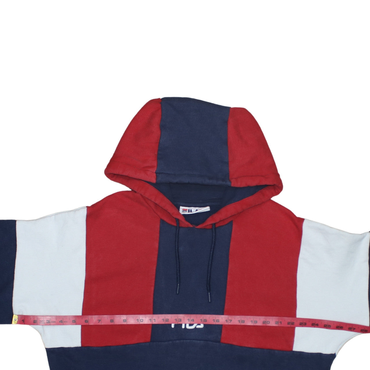 FILA Men’s Multicoloured Pullover Hoodie L Retro Sportswear