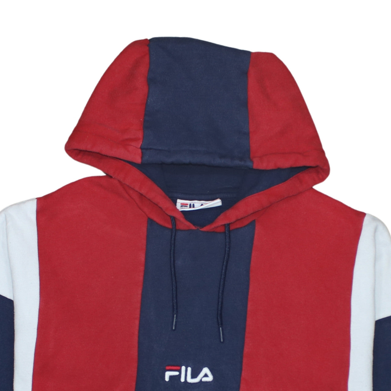 FILA Men’s Multicoloured Pullover Hoodie L Retro Sportswear