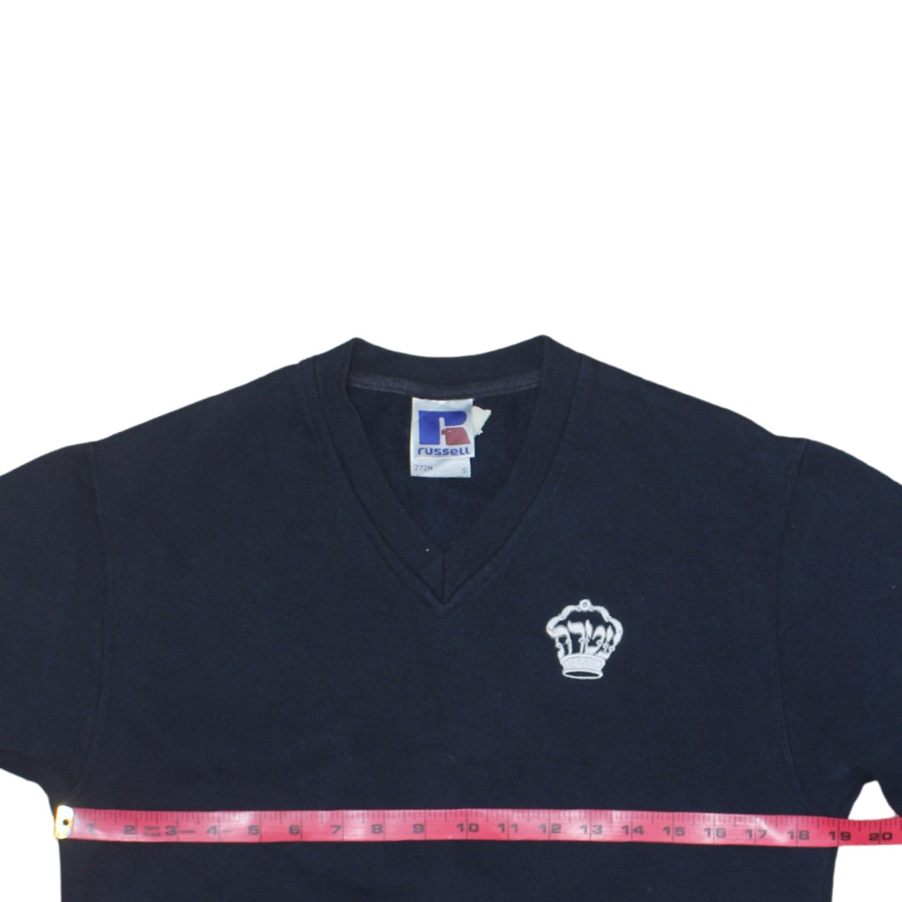 Russell Men's Blue V-Neck Pullover Sweatshirt Size S