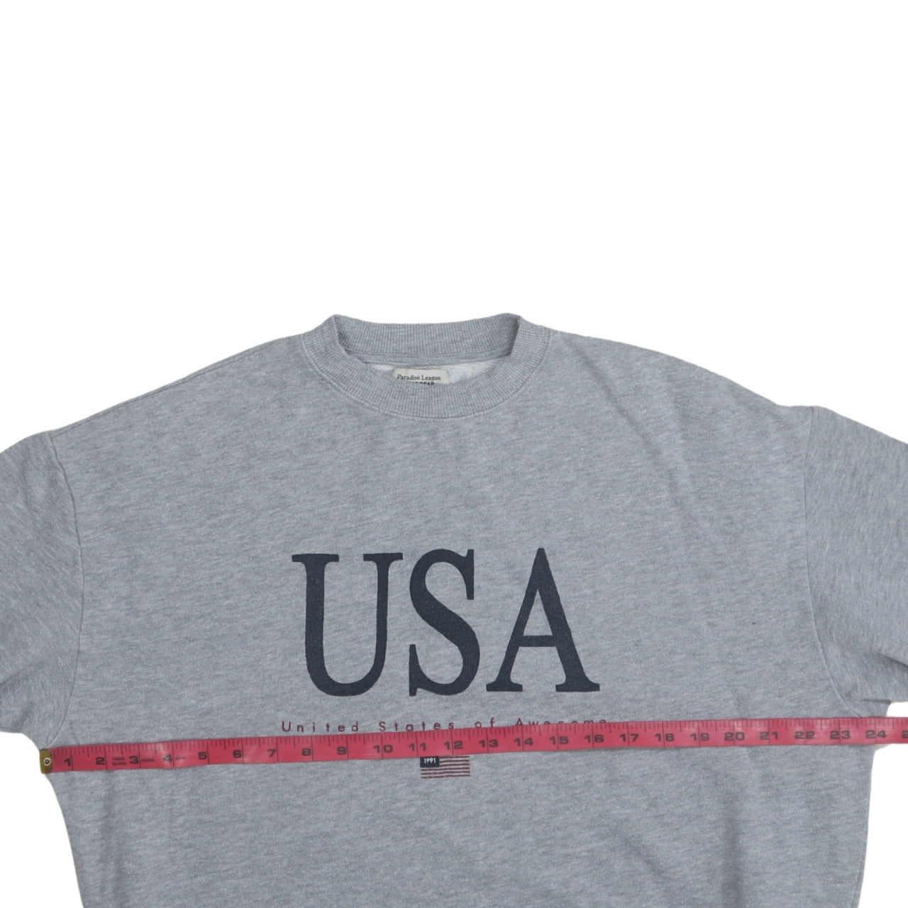 Pull&Bear Women's Grey USA Graphic Pullover Sweatshirt Size Small