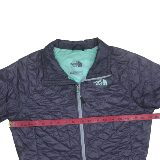 The North Face Unisex Blue Quilted Full Zip Jacket M