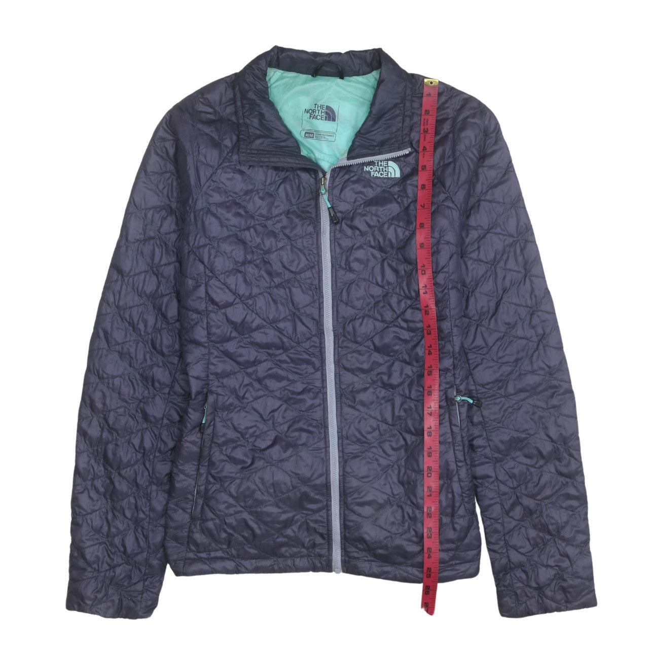 The North Face Unisex Blue Quilted Full Zip Jacket M