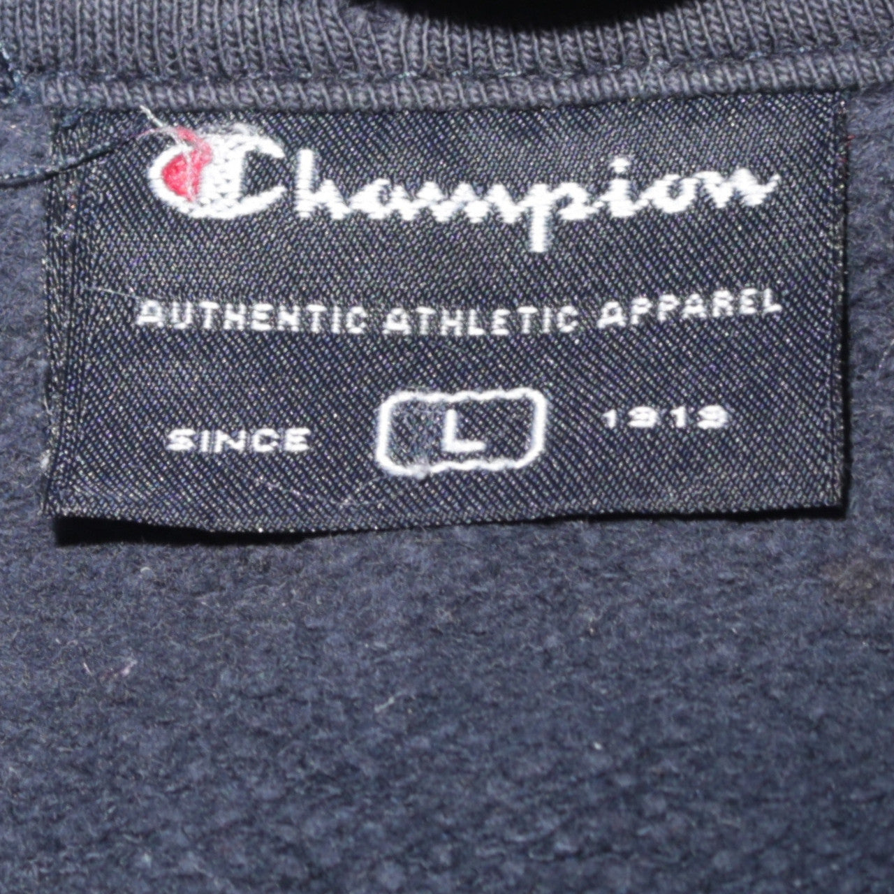 Champion Men's Blue Full Zip Collared Sweatshirt Size L