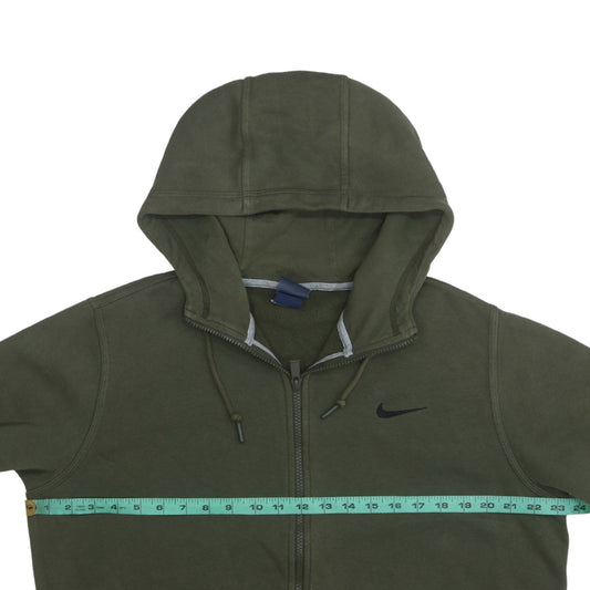 Nike Men's Green Full Zip Hoodie L Regular Fit Fleece Sweatshirt