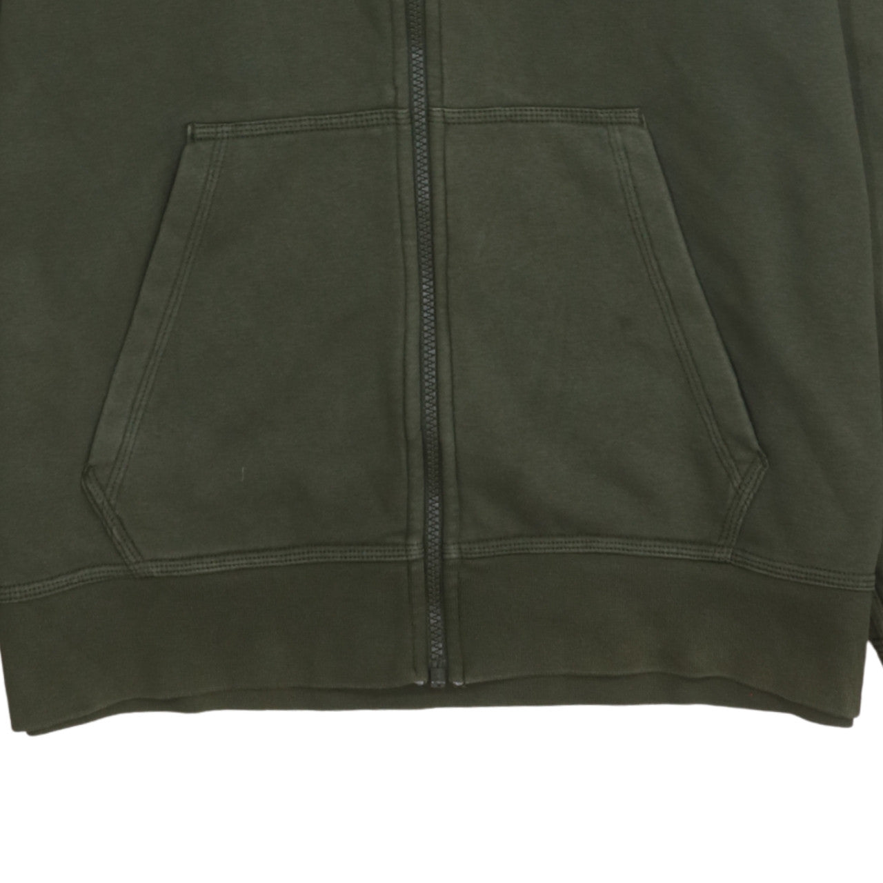 Nike Men's Green Full Zip Hoodie L Regular Fit Fleece Sweatshirt