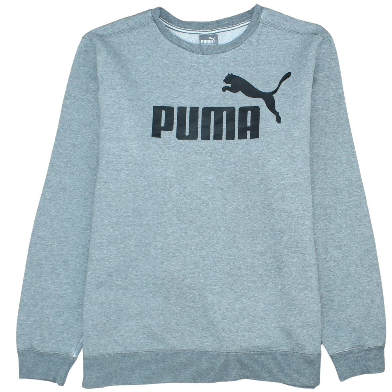 Puma Men’s Grey XL Crew Neck Pullover Sweatshirt Logo Print