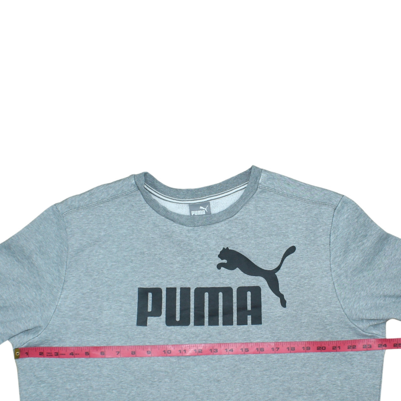 Puma Men’s Grey XL Crew Neck Pullover Sweatshirt Logo Print