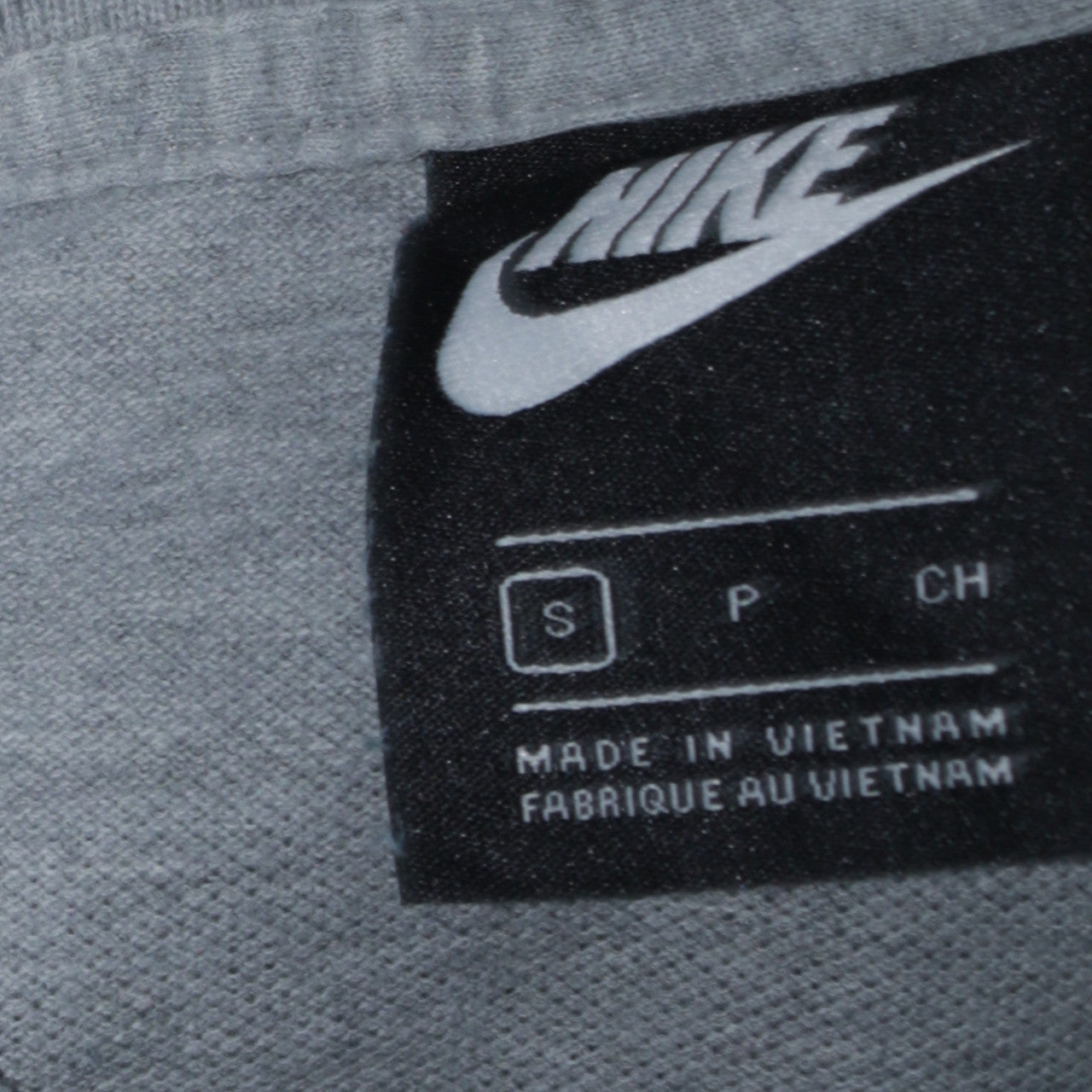 Nike Men's Grey Cotton Short Sleeve Polo Shirt Size S