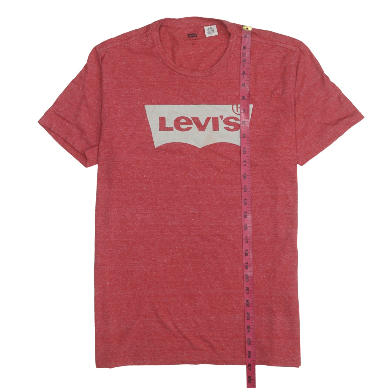 Levi's Men's Red Logo Graphic Crew Neck Cotton Blend T-Shirt Size M