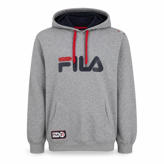 Fila Mens Grey Hoodie M Pullover Logo Hooded Sweatshirt