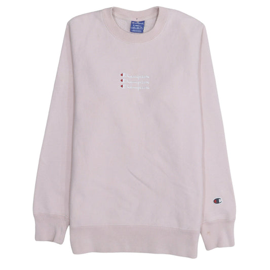 Champion Women's Pink Crew Neck Pullover Sweatshirt XS