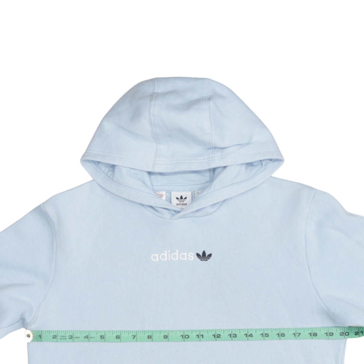 Adidas Girls Blue Pullover Hoodie XL 15-16 Years Logo Hooded Sweatshirt