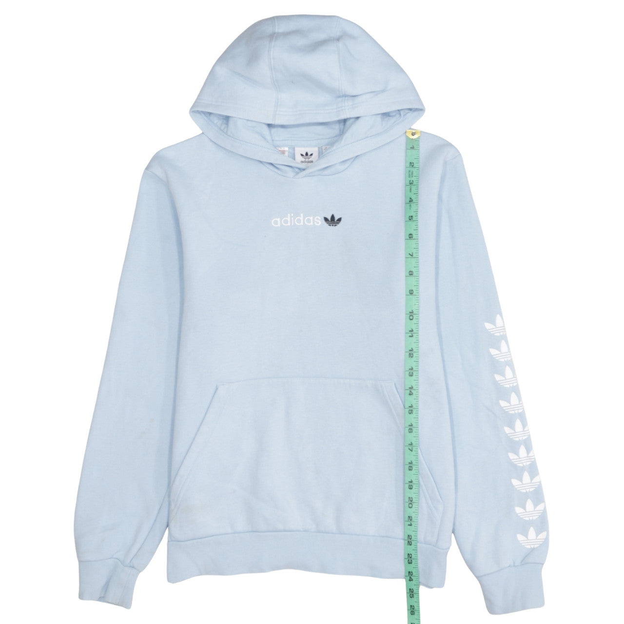 Adidas Girls Blue Pullover Hoodie XL 15-16 Years Logo Hooded Sweatshirt