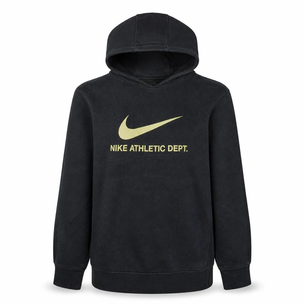 Front view of Nike Women Black XS Pullover Hoodie Athletic Dept Cotton Blend