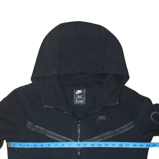 Nike Men's Black Full Zip Fleece Hoodie Small Tall