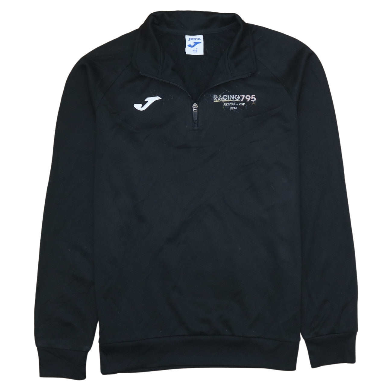 Joma Boys Black 1/4 Zip Pullover Sweatshirt Racing795 Medium