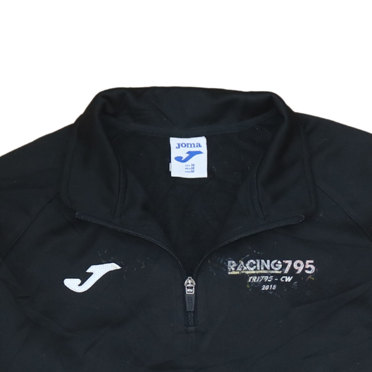 Joma Boys Black 1/4 Zip Pullover Sweatshirt Racing795 Medium