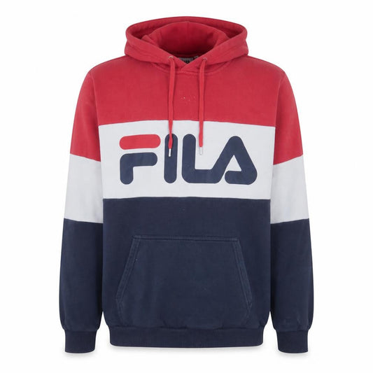Fila Men's Multicoloured XS Pullover Hoodie with Logo and Pockets
