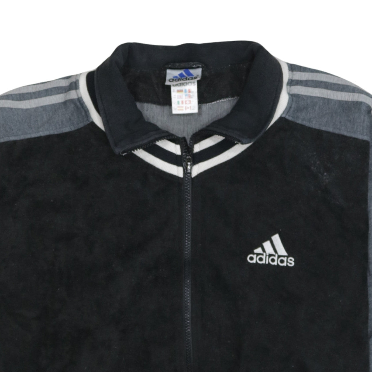 Adidas Men's Black Medium Track Jacket Full Zip Sportswear