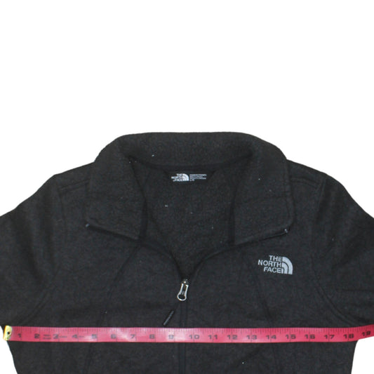 The North Face Womens Black Fleece Full Zip Jacket Size L Outdoor