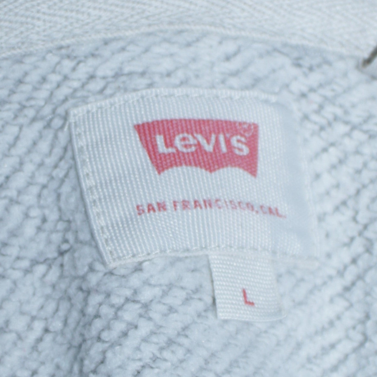 Levi's Men's Grey Logo Pullover Hoodie Size L Classic Style