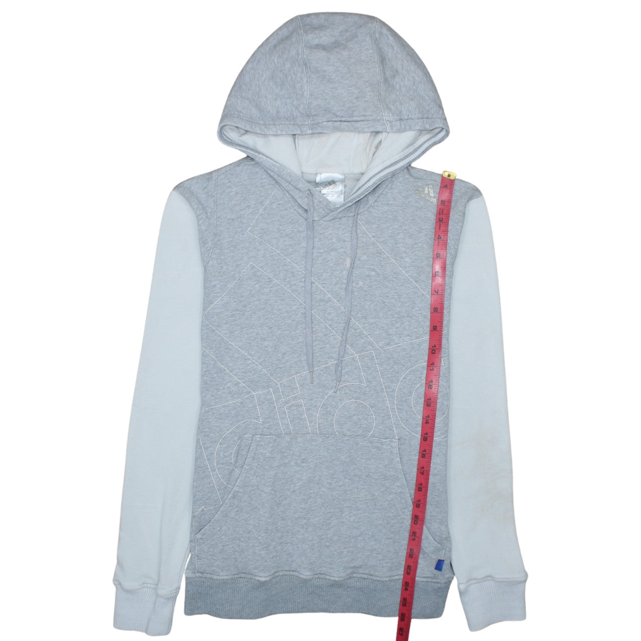 adidas Men's Grey Pullover Hoodie M Regular Fit Sportswear