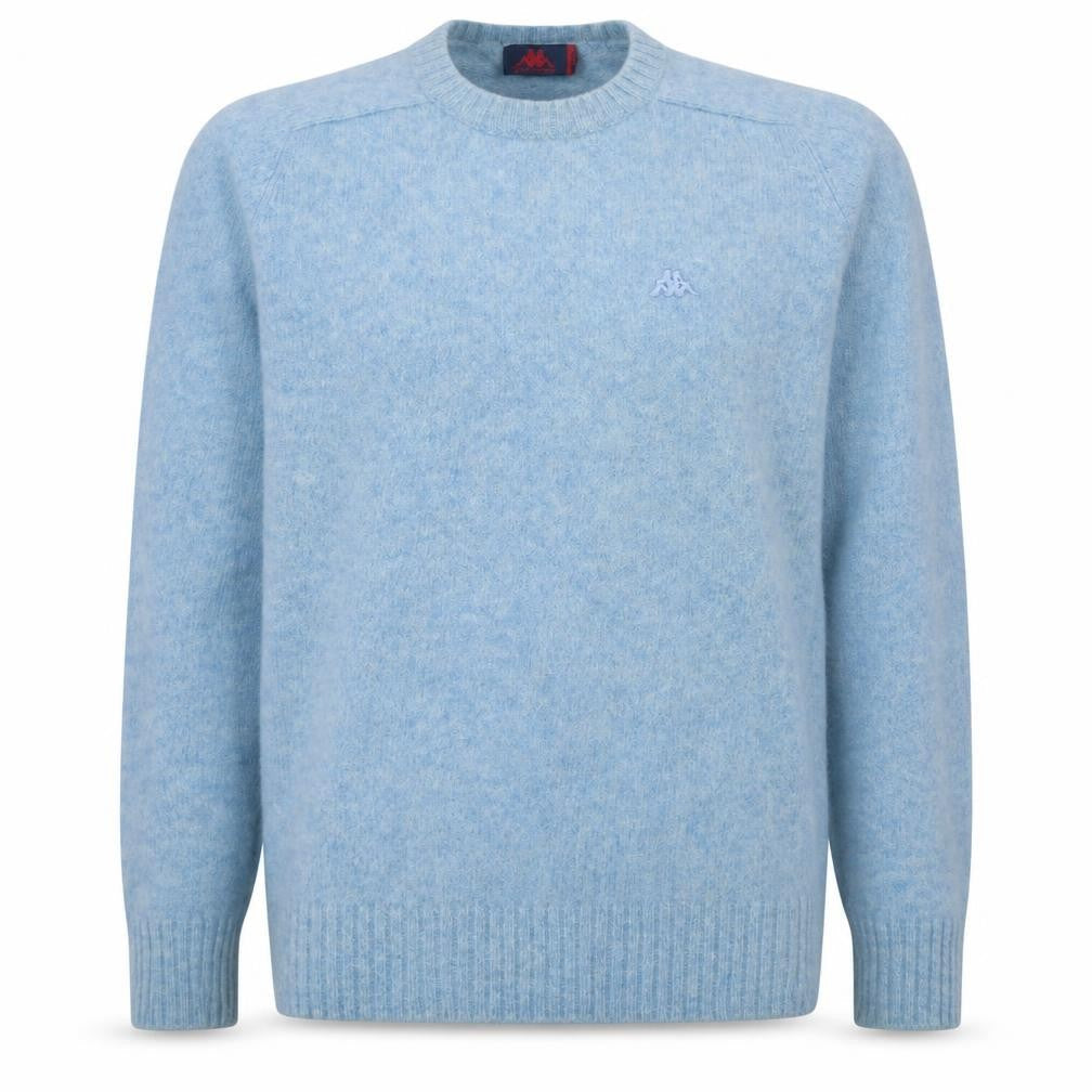 Front view of Robe Di Kappa Men’s Blue Wool Crew Neck jumper 2XL