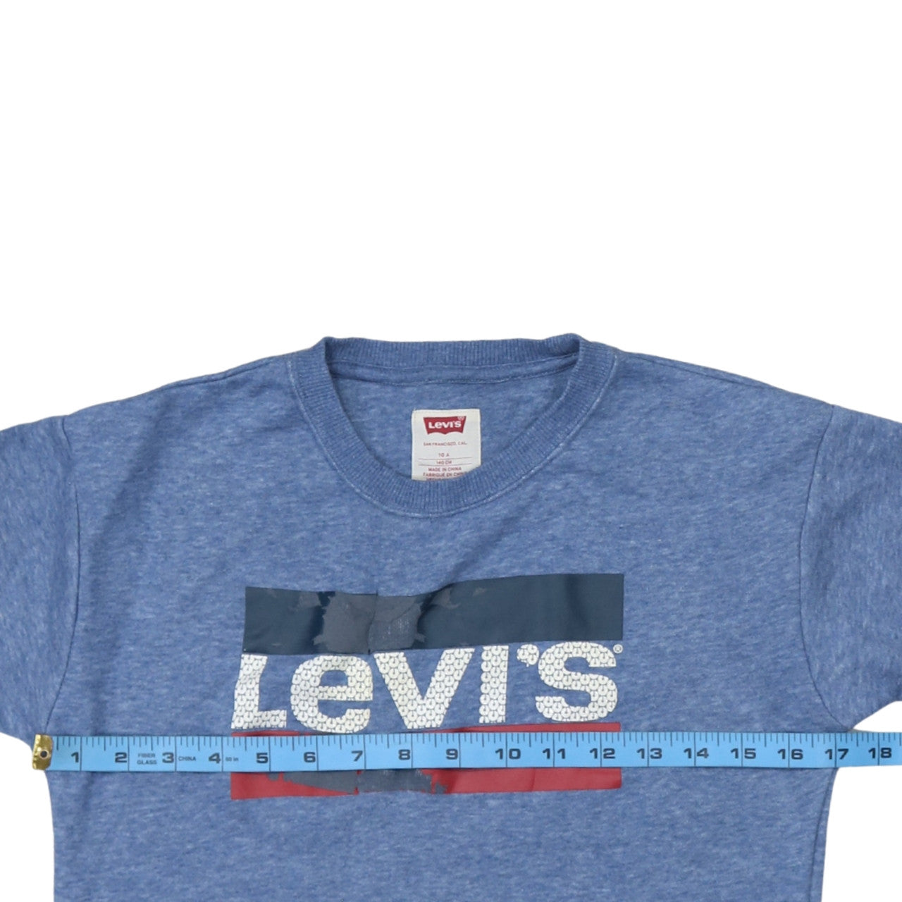 Levi's Girls Blue Graphic Logo Long Sleeve T-Shirt Dress Size 10 Years