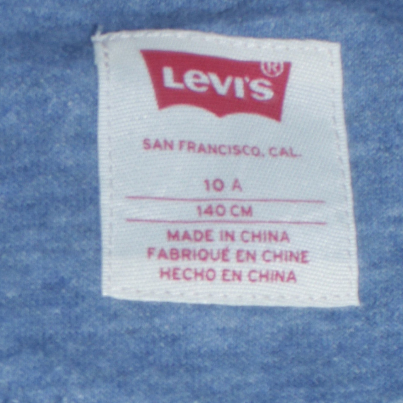 Levi's Girls Blue Graphic Logo Long Sleeve T-Shirt Dress Size 10 Years