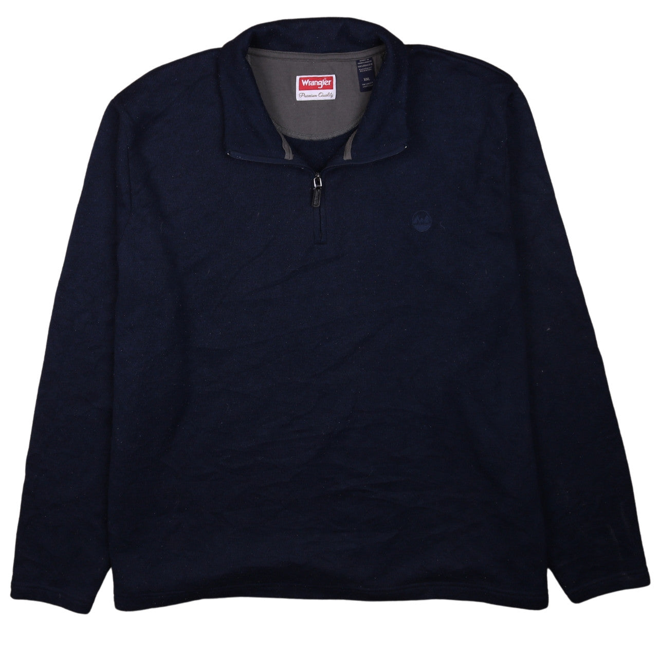 Wrangler Men's Blue 1/4 Zip Fleece Sweatshirt XXL