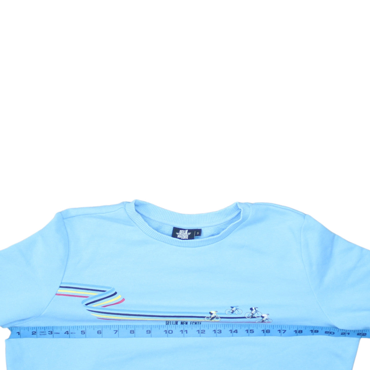 Gelijk Nen Echte Women's Blue Cotton Blend Pullover Sweatshirt Size S