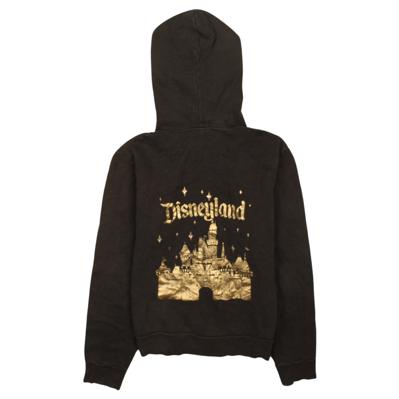 Disneyland Women Black Full Zip Hoodie Sweatshirt Size M