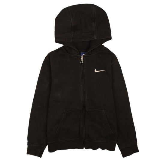 Nike Boys Black Full Zip Hoodie Sweatshirt 12-13 Years Cotton Blend