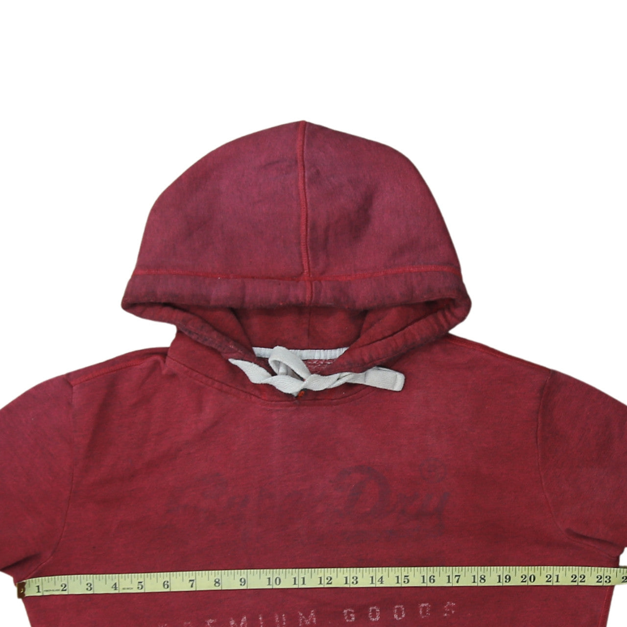 Superdry Men’s Red Short Sleeve Pullover Hoodie Size M