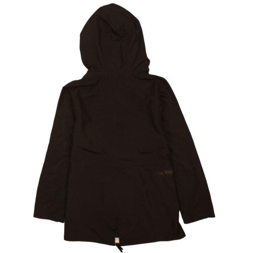 Parka In A Pocket Men’s Black Hooded Lightweight Water Resistant Parka Jacket Small