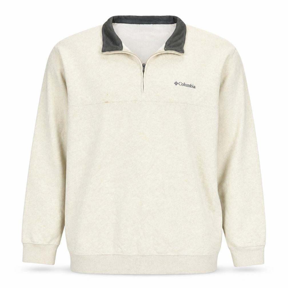 Columbia Men's Beige 3XL Quarter Zip Fleece Sweatshirt