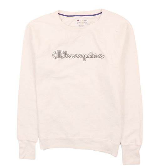 Champion Men's White Crew Neck Pullover Sweatshirt Size S