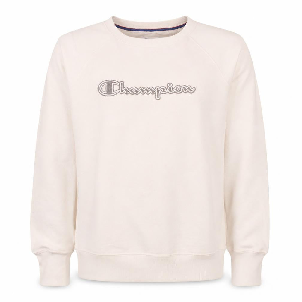 Champion Men's White Crew Neck Pullover Sweatshirt Size S