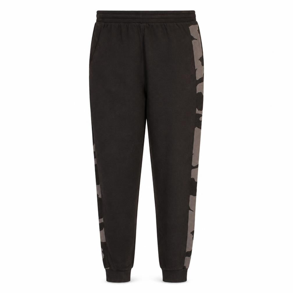 Front view of Under Armour Men’s Black Camo Side Panel Jogger Trousers, size L
