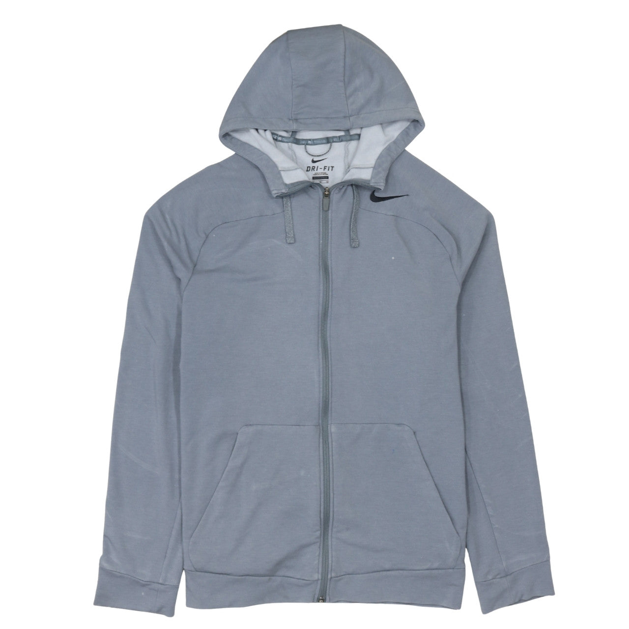 Nike Men's Grey Dri-FIT Full Zip Hoodie XL Sportswear
