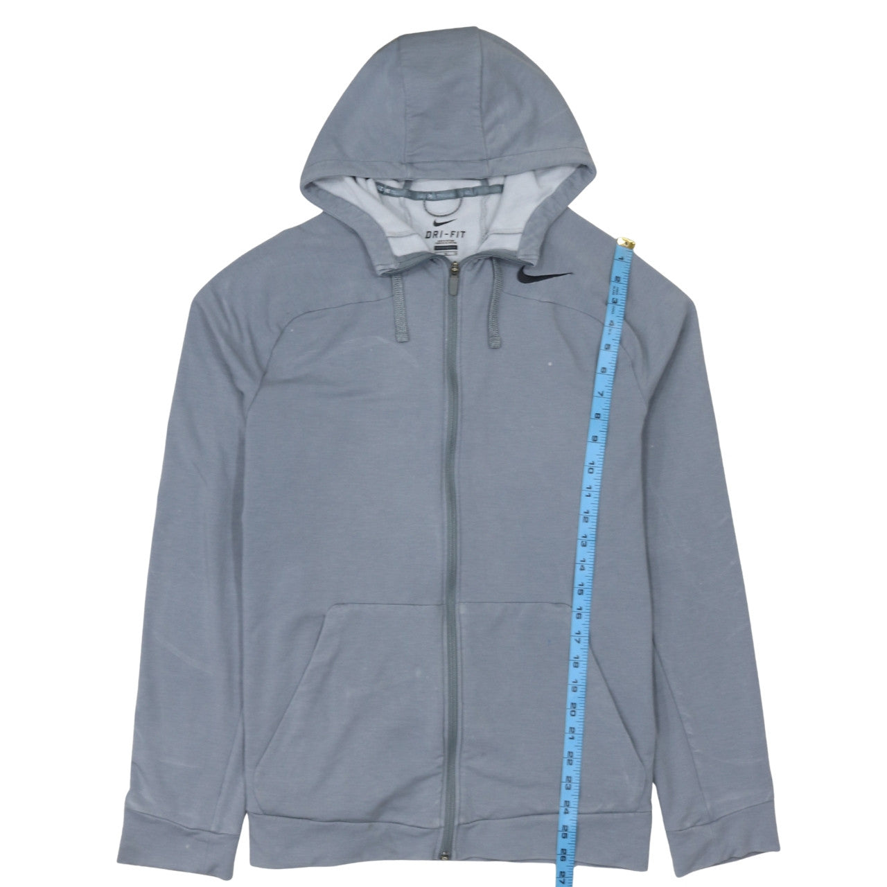 Nike Men's Grey Dri-FIT Full Zip Hoodie XL Sportswear